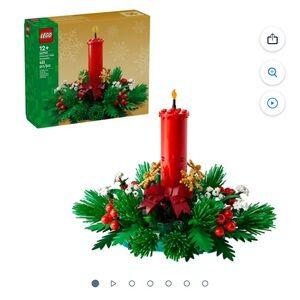 LEGO Festive Candle Display - Red and Green